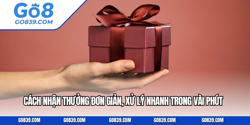 Cách nhận thưởng đơn giản, xử lý nhanh trong vài phút